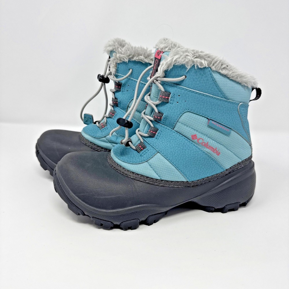 Columbia Snow Boots Size 3 Bugaboot Waterproof Teal Black Winter BY1323-341